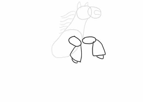 Как нарисовать коня поэтапно 6