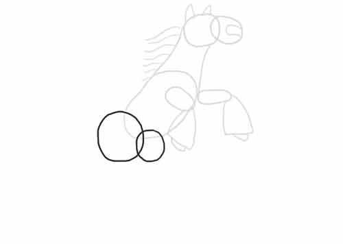 Как нарисовать коня поэтапно начинающему 7