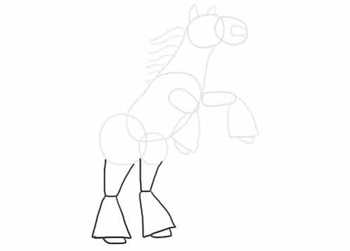 Как нарисовать коня поэтапно начинающему 8