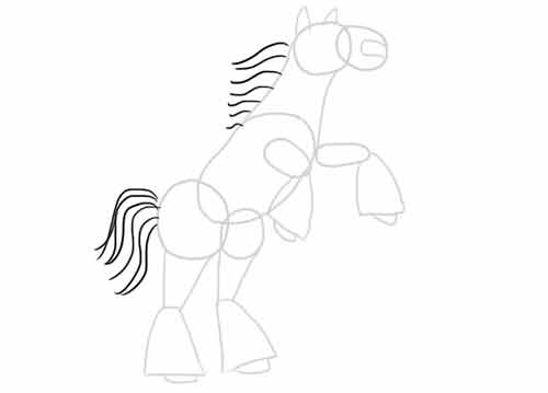Как нарисовать коня карандашом 9