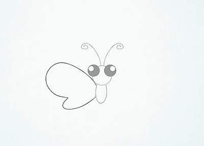 Как нарисовать мультяшную бабочку - Шаг 7