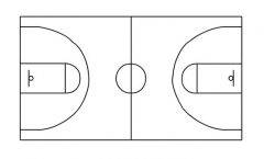 Как нарисовать баскетбольную площадку