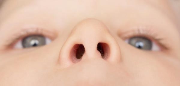 Крупный план носа ребенка