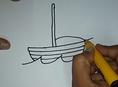 Как нарисовать корабль для детей - Шаг 11