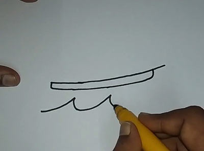 Как нарисовать корабль для детей - Шаг 4