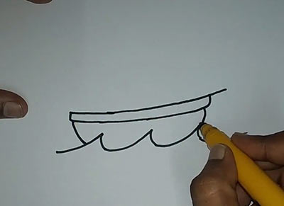 Как нарисовать корабль для детей - Шаг 7