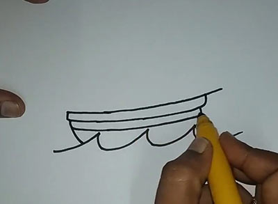 Как нарисовать корабль для детей - Шаг 8