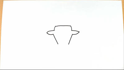 Рисунок головы быка - шаг 3