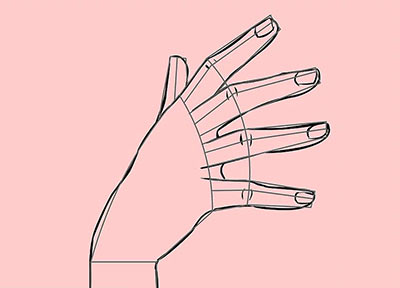 Как нарисовать реалистичную кисть руки - шаг 7