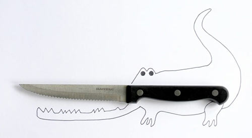 крокодил из кухонного ножа