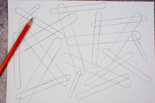 Рисунки с помощью палочек для рукоделия (Craft Sticks) - шаг 2