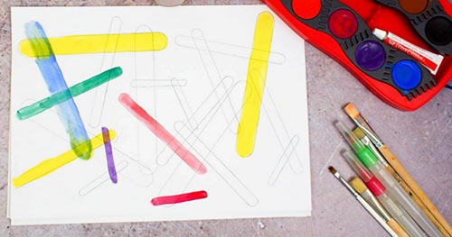 Рисунки с помощью палочек для рукоделия (Craft Sticks) - шаг 3