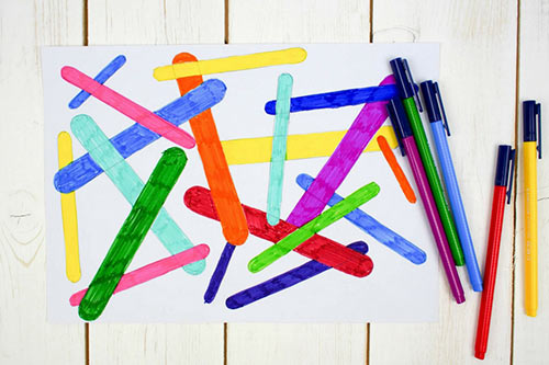 Рисунки с помощью палочек для рукоделия (Craft Sticks) - шаг 6