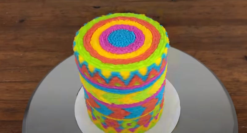 Пуантилизм - красивый, эффектный дизайн торта 3